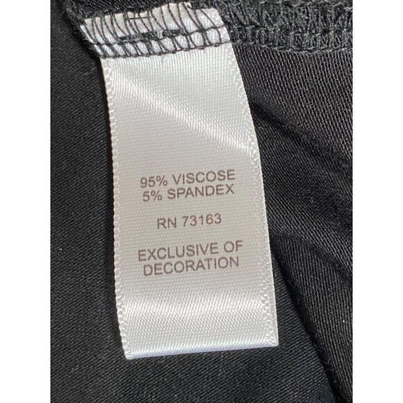 Cable & Gauge Black Knit Top with Gold Chain Round Neckline Women's Medium NWT - Picture 8 of 11